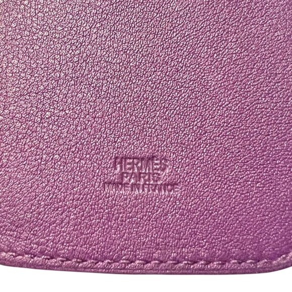 Hermes Swift Chevre Calfskin Leather Violette Credit Card Drivers License Wallet - Picture 9 of 9